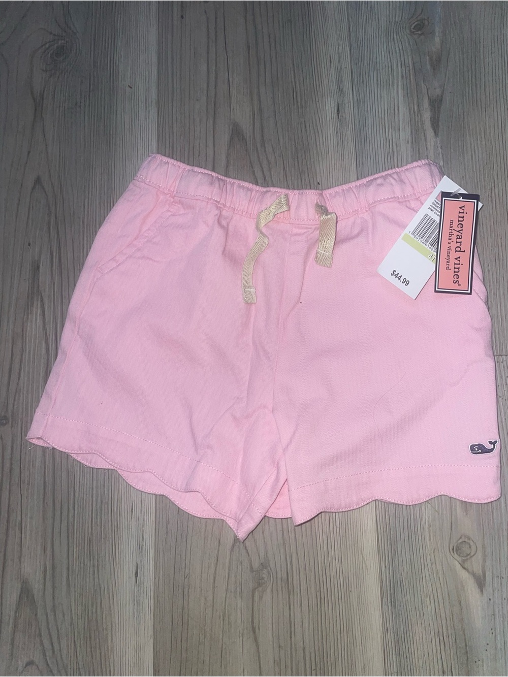 Vineyard Vines Pink Scallop-Hem Drawstring Shorts